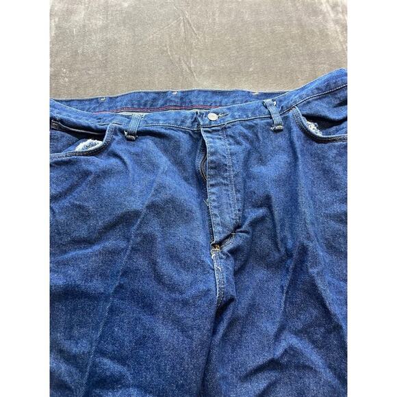 Bulwark FR Jeans Men's 44x34 Flame Resistant Straight Leg with Stretch Blue Pant - Picture 3 of 8